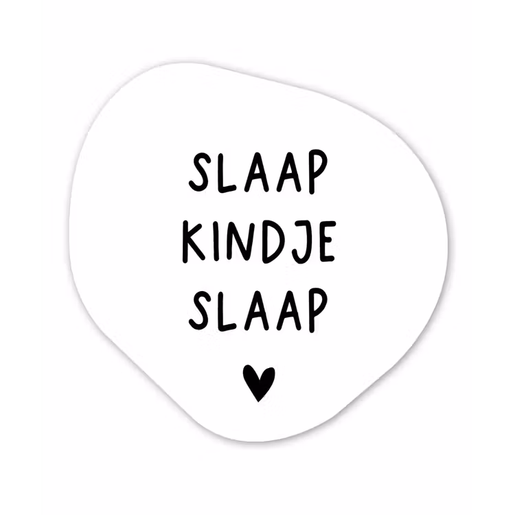 Spreuken - Quotes - Slaap kindje slaap Wandcirkel Organisch Forex 3mm klein -3d