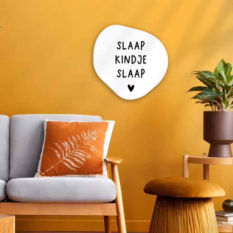 Spreuken - Quotes - Slaap kindje slaap Wandcirkel Organisch Forex 3mm klein -sfeer4