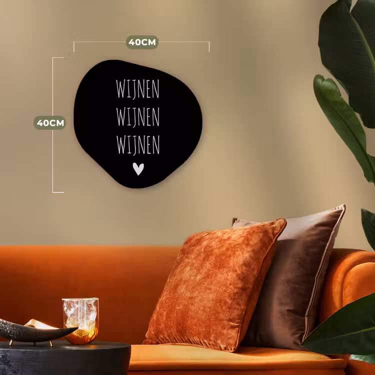 Spreuken - Quotes - Wijnen wijnen wijnen Wandcirkel Organisch Forex 3mm klein -sfeer3
