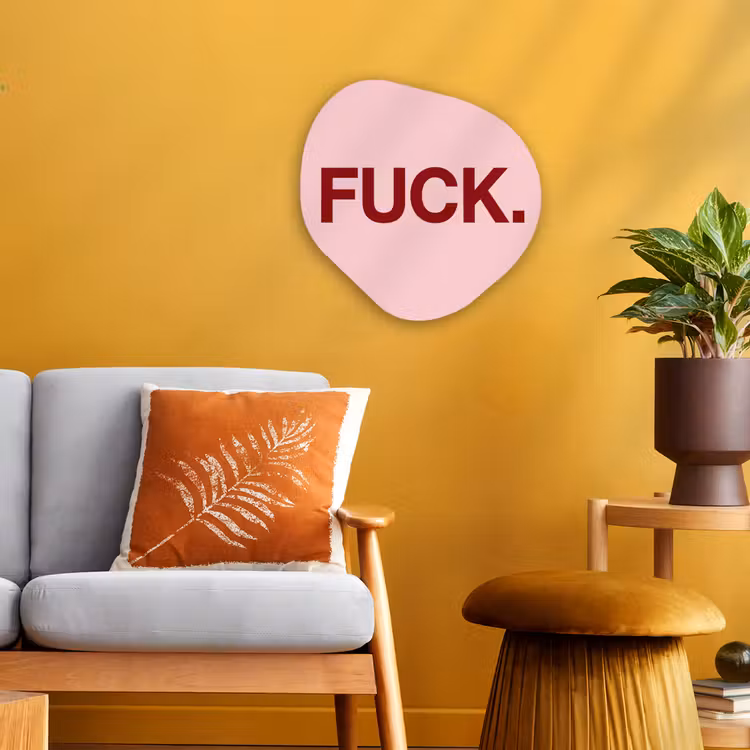 Statement - Krachtig - Roze Wandcirkel Organisch Forex 3mm klein -sfeer4