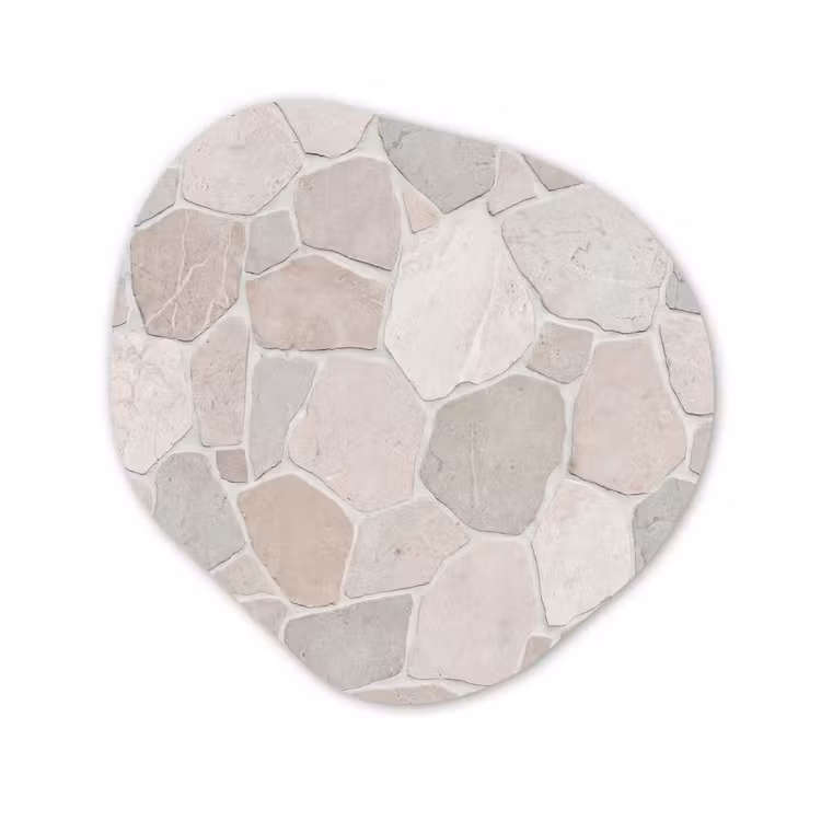 Steen - Patroon - Textuur - Beige Wandcirkel Organisch Forex 3mm klein -3d