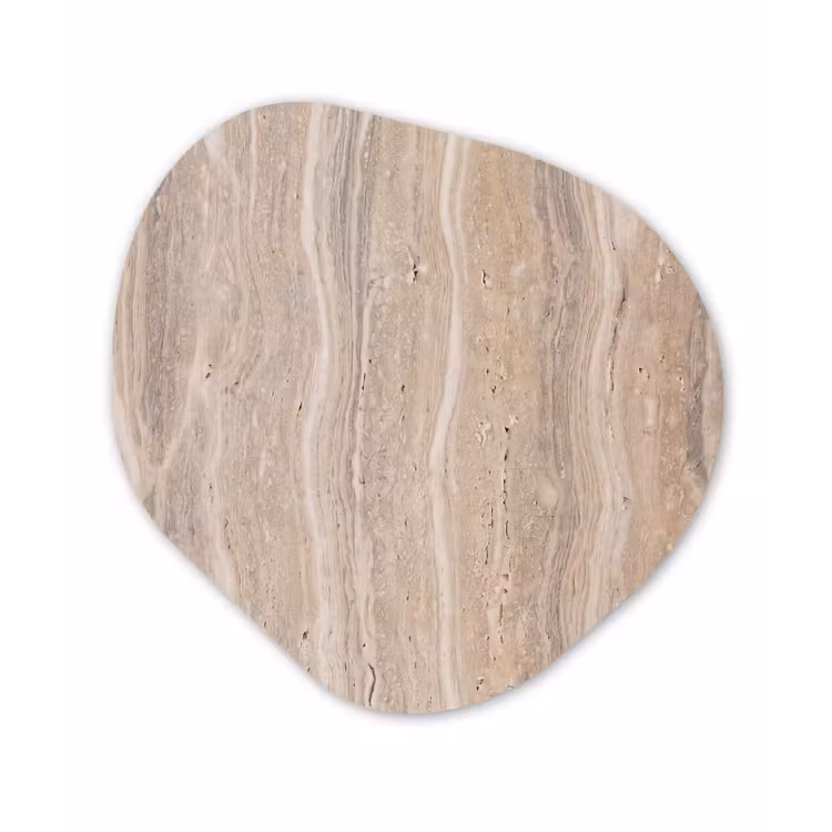 Steen - Patroon - Textuur - Natuurlijk - Beige Wandcirkel Organisch Forex 3mm klein -3d