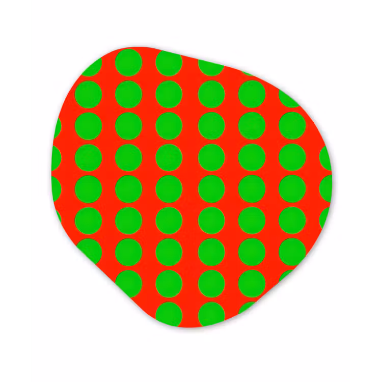 Stippen - Patroon - Groen Wandcirkel Organisch Forex 3mm klein 629 -3d