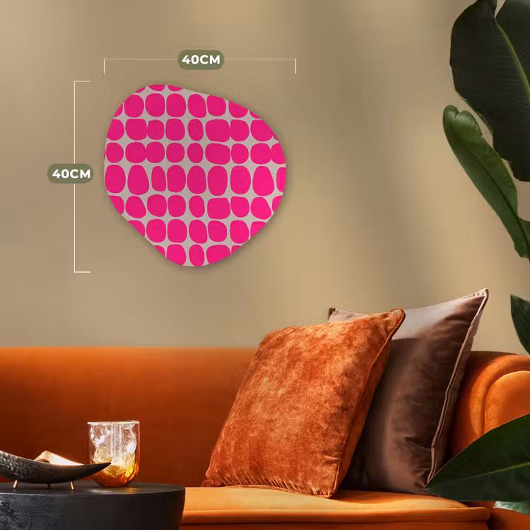 Stippen - Patroon - Roze Wandcirkel Organisch Forex 3mm klein 629 -sfeer3