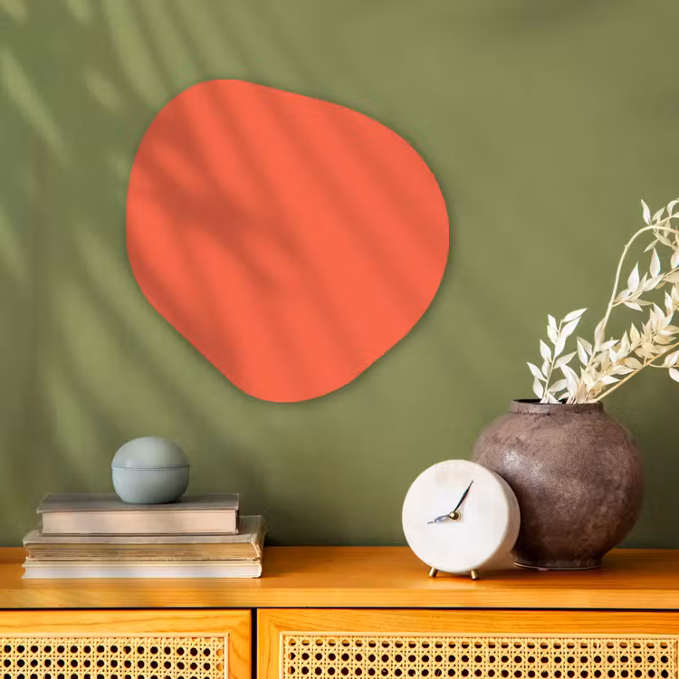 Sunset - Salmon - Oranje Wandcirkel Organisch Forex 3mm klein 629 -sfeer2