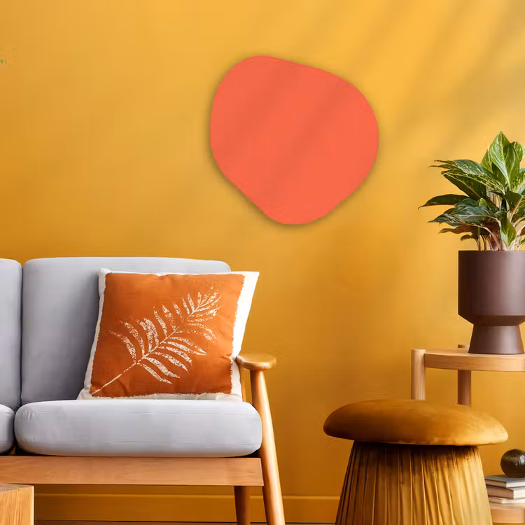 Sunset - Salmon - Oranje Wandcirkel Organisch Forex 3mm klein 629 -sfeer4