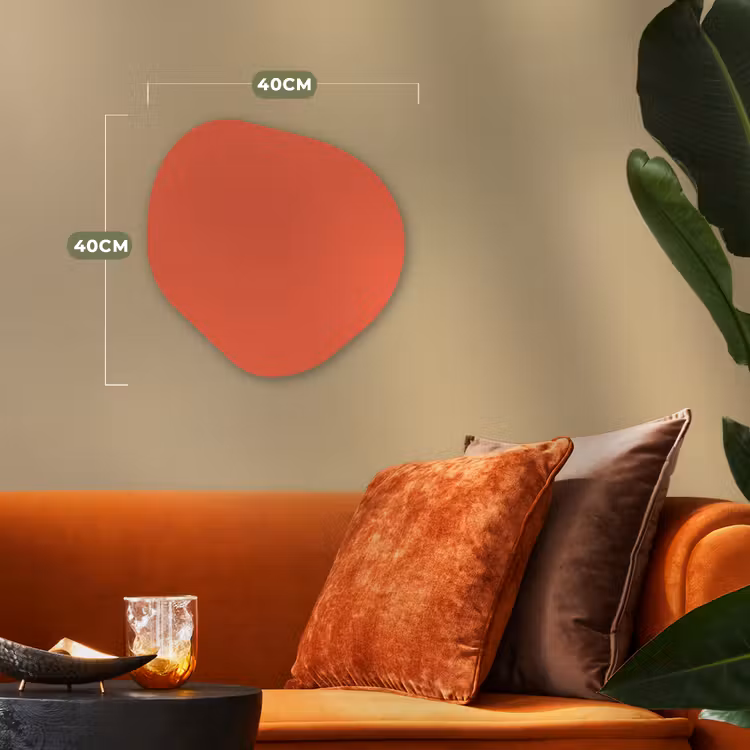 Sunset - Salmon - Oranje Wandcirkel Organisch Forex 3mm klein 629 -sfeer3