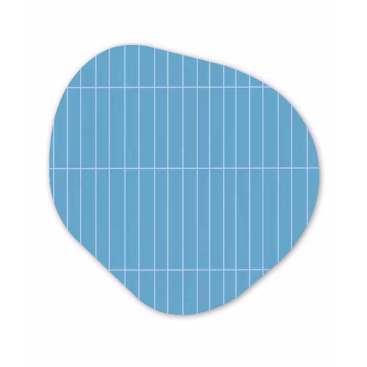 Tegel - Langwerpig - Patroon - Blauw Wandcirkel Organisch Forex 3mm klein 629 -3d