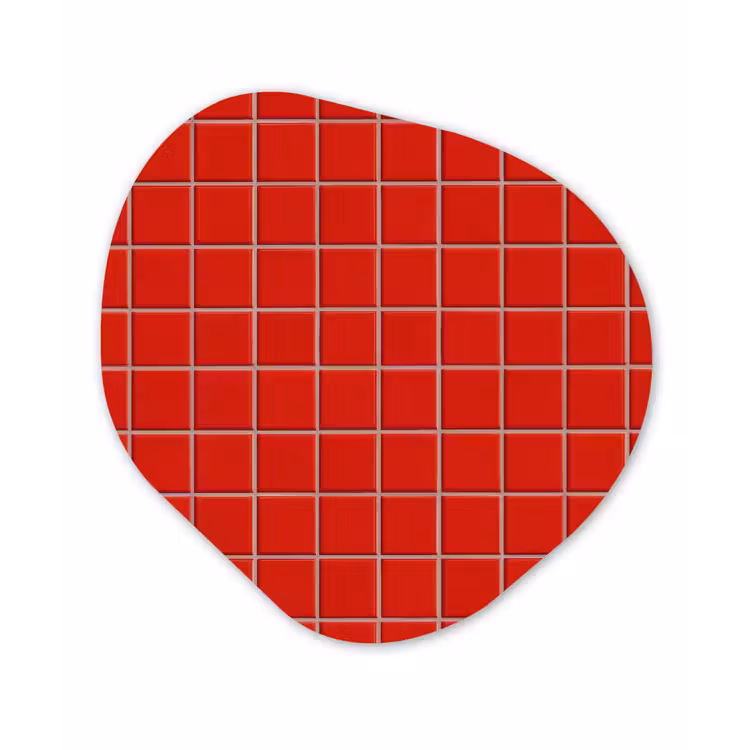 Tegel - Patroon - Kersen - Rood Wandcirkel Organisch Forex 3mm klein 629 -3d