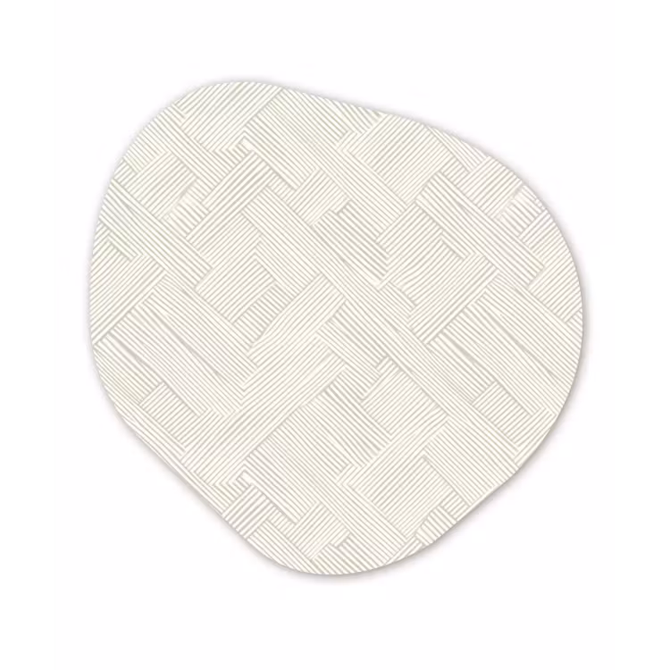 Textuur - Abstract - Beige Wandcirkel Organisch Forex 3mm klein 629 -3d
