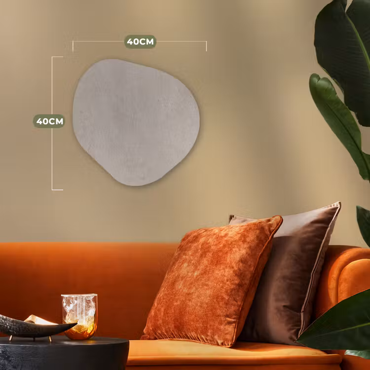 Textuur - Effen - Abstract - Beige Wandcirkel Organisch Forex 3mm klein -sfeer3