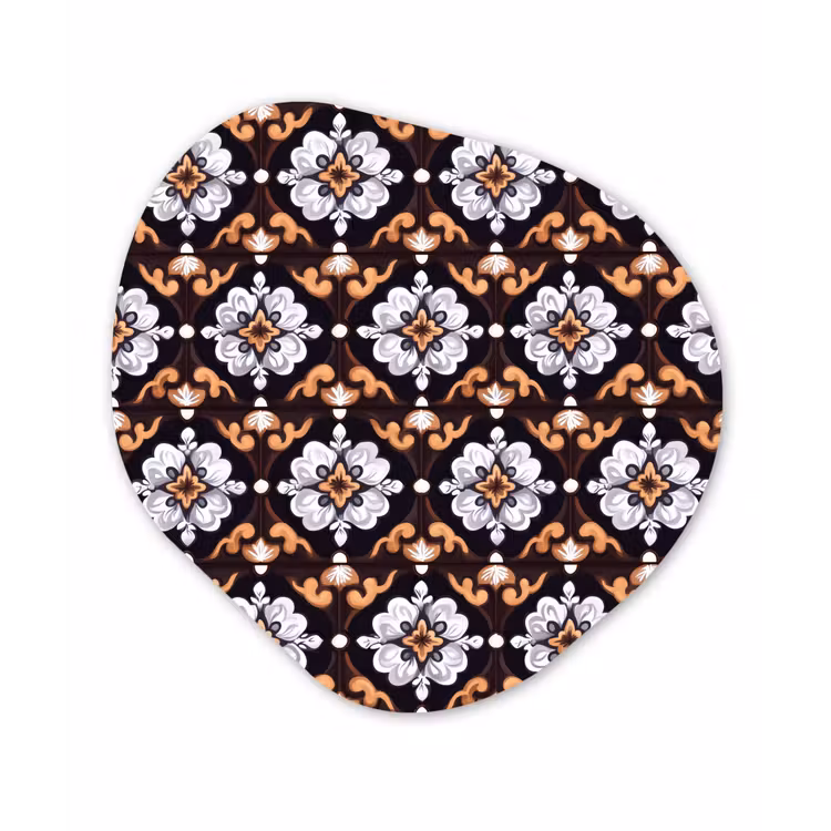 traditioneel - Element - Kleurrijk Wandcirkel Organisch Forex 3mm klein 629 -3d
