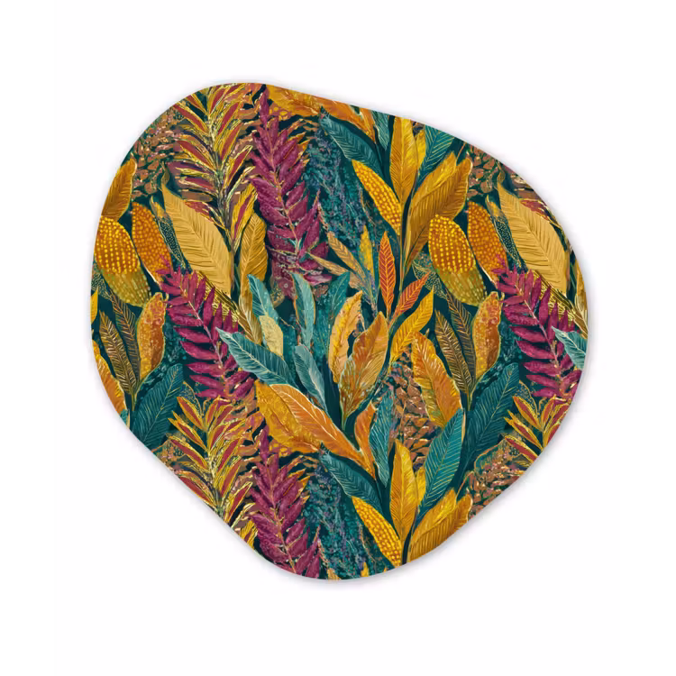 Tropische - Botanisch - Patroon - Kleurrijk - Exotisch Wandcirkel Organisch Forex 3mm klein 629 -3d