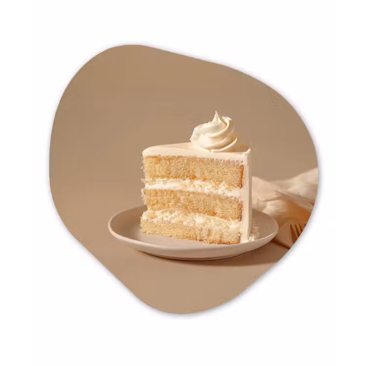 Vanilletaart - Cake - Romig Wandcirkel Organisch Forex 3mm klein -3d