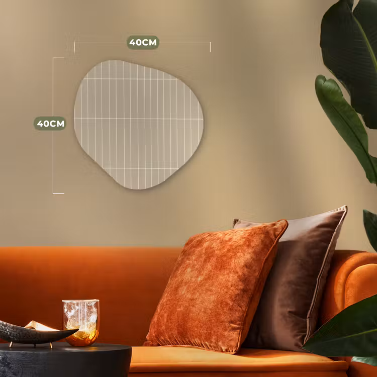 Verticaal - Wandtegel - Crème - Beige Wandcirkel Organisch Forex 3mm klein 629 -sfeer3