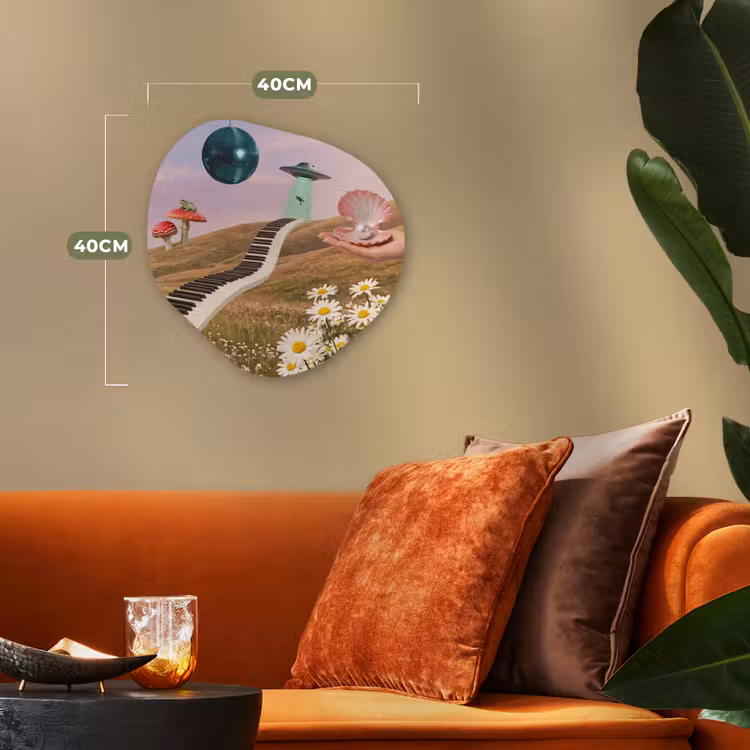 Organisch schilderij forex - Vis - Natuur - Abstract - Vis - Natuur - Abstract Wandcirkel Organisch Forex 3mm klein