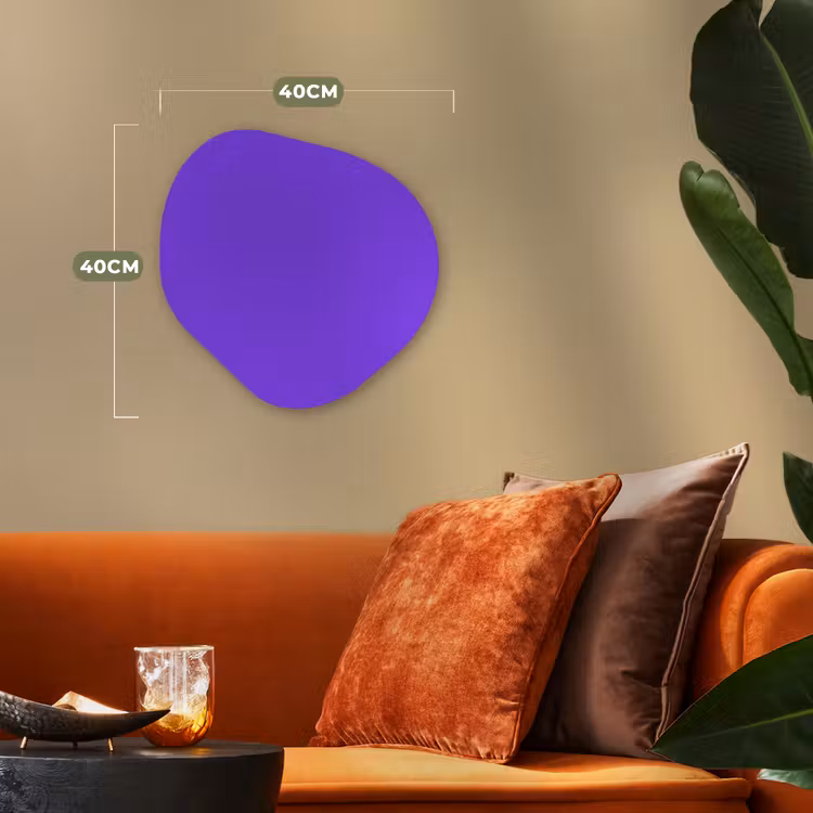 Vivid - Violet - Paars Wandcirkel Organisch Forex 3mm klein 629 -sfeer3