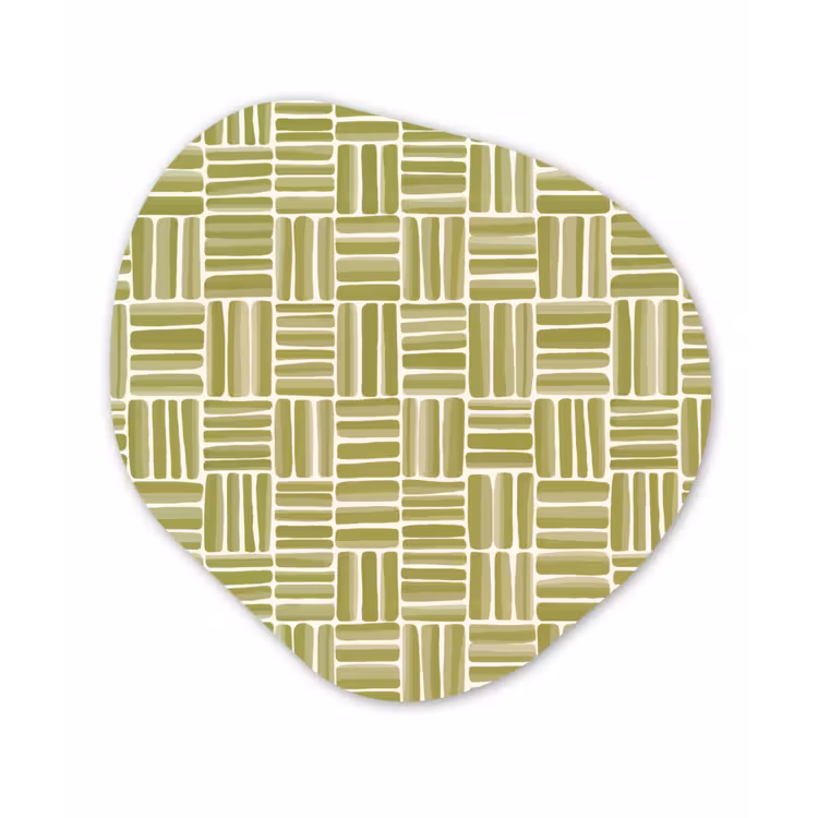 Vlecht - Patroon - Groen Wandcirkel Organisch Forex 3mm klein 629 -3d