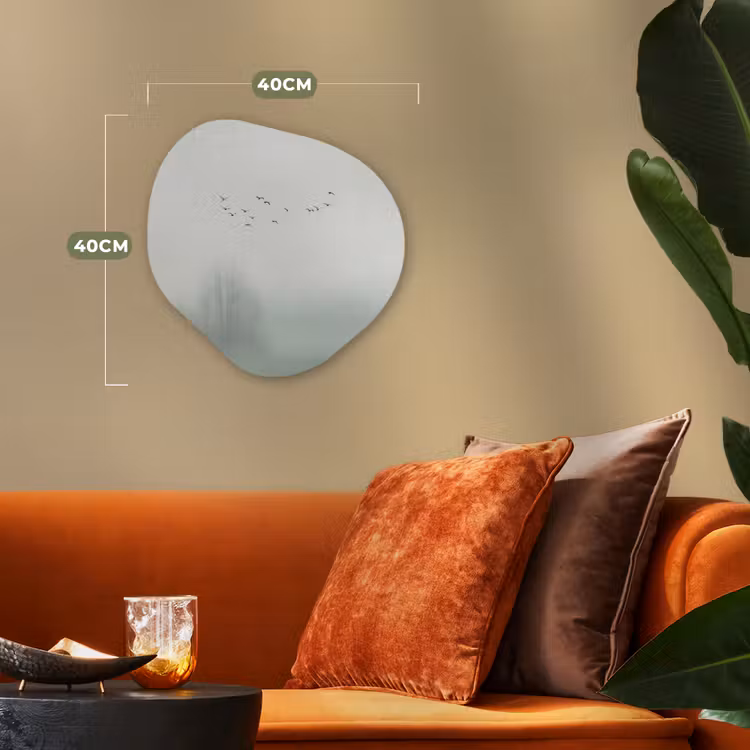 Vogel - Vlucht - Natuur - Minimalistisch Wandcirkel Organisch Forex 3mm klein -sfeer3