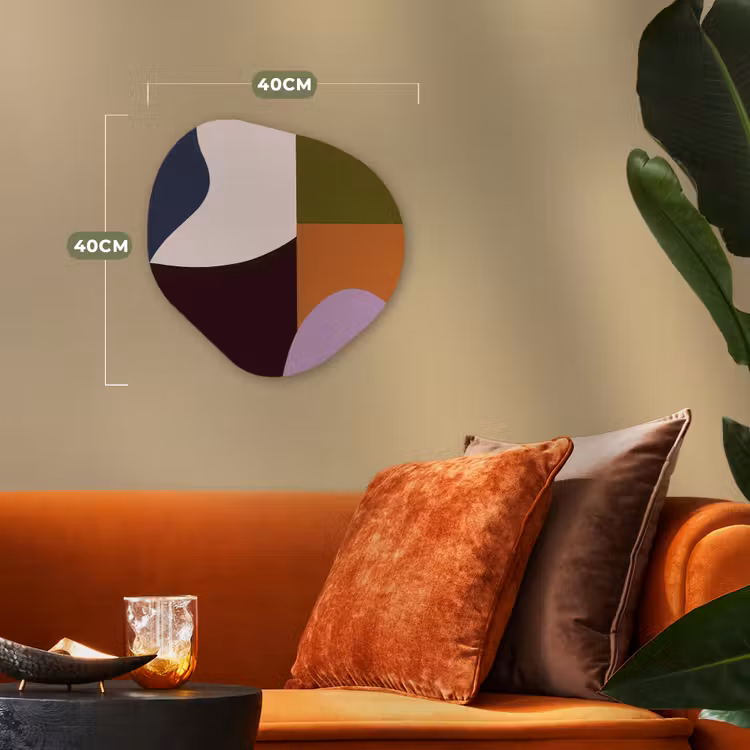 Vormen - Abstract - Kleuren - Vierkant Wandcirkel Organisch Forex 3mm klein -sfeer3