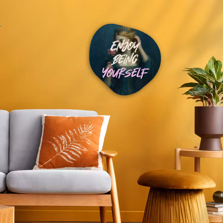 Vrouw - Roos - Quote Wandcirkel Organisch Forex 3mm klein -sfeer4