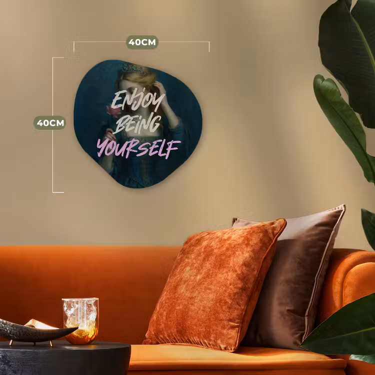 Vrouw - Roos - Quote Wandcirkel Organisch Forex 3mm klein -sfeer3