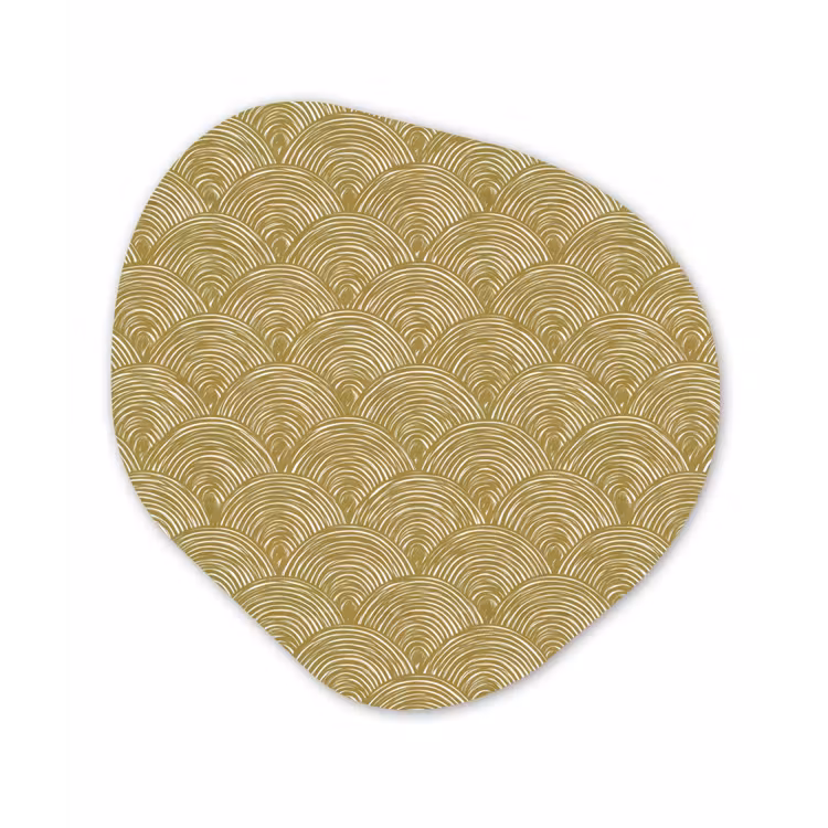 Waaier - Geometrisch - Groen Wandcirkel Organisch Forex 3mm klein 629 -3d