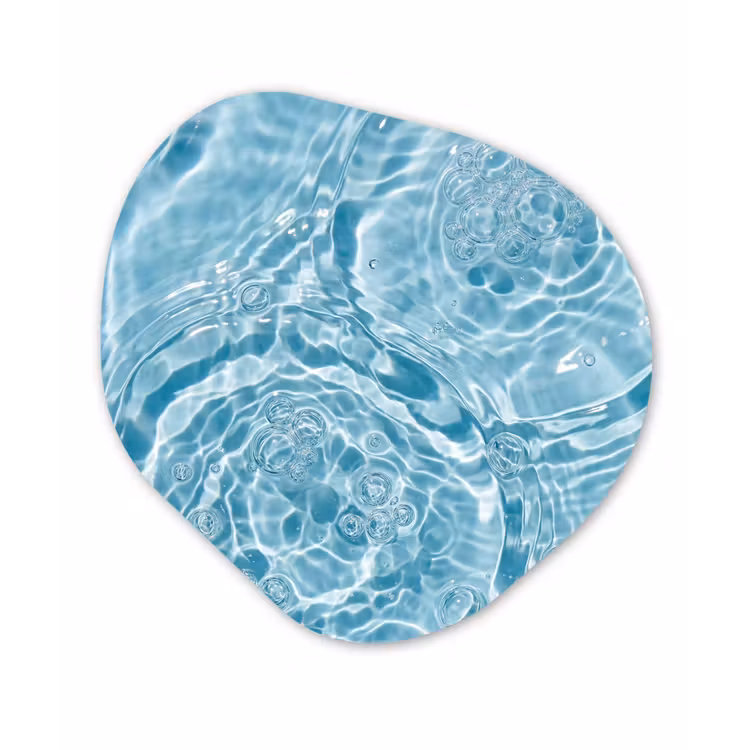 Water - Blauw - bubbels Wandcirkel Organisch Forex 3mm klein -3d