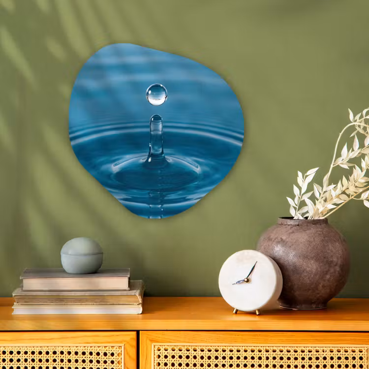 Waterdruppel - Water - Oppervlakte Wandcirkel Organisch Forex 3mm klein -sfeer2