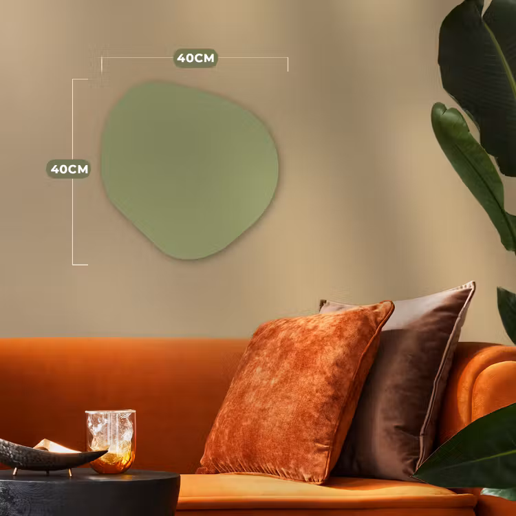Whispering - Sage - Groen Wandcirkel Organisch Forex 3mm klein 629 -sfeer3