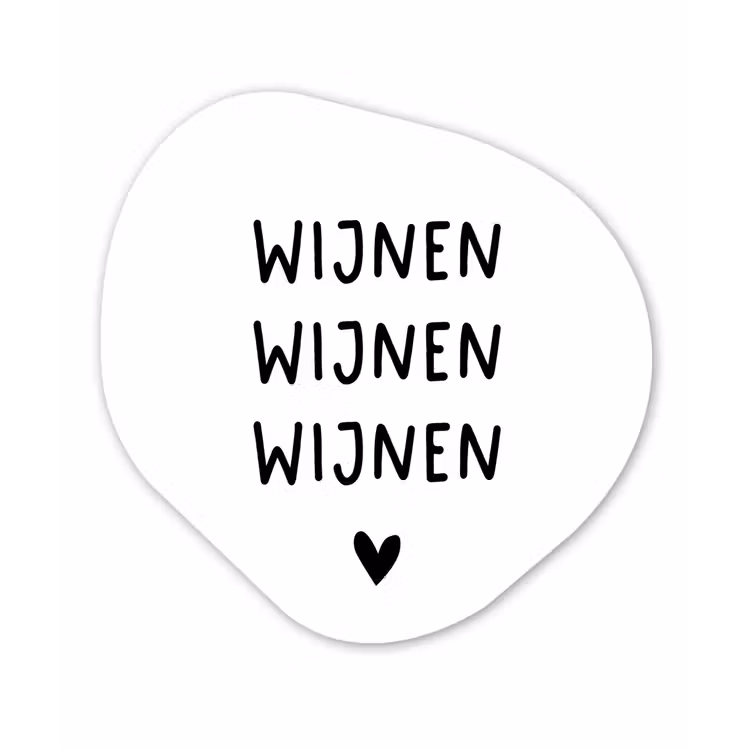 Wijnen wijnen wijnen - Spreuken - Quotes Wandcirkel Organisch Forex 3mm klein -3d