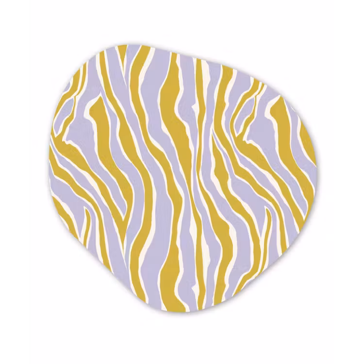 Zebra - Modern - Meerkleurig Wandcirkel Organisch Forex 3mm klein 629 -3d