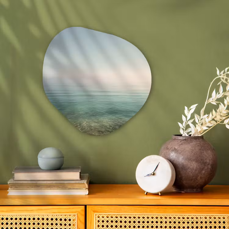 Zee - Horizon - Blauw - Mist Wandcirkel Organisch Forex 3mm klein -sfeer2