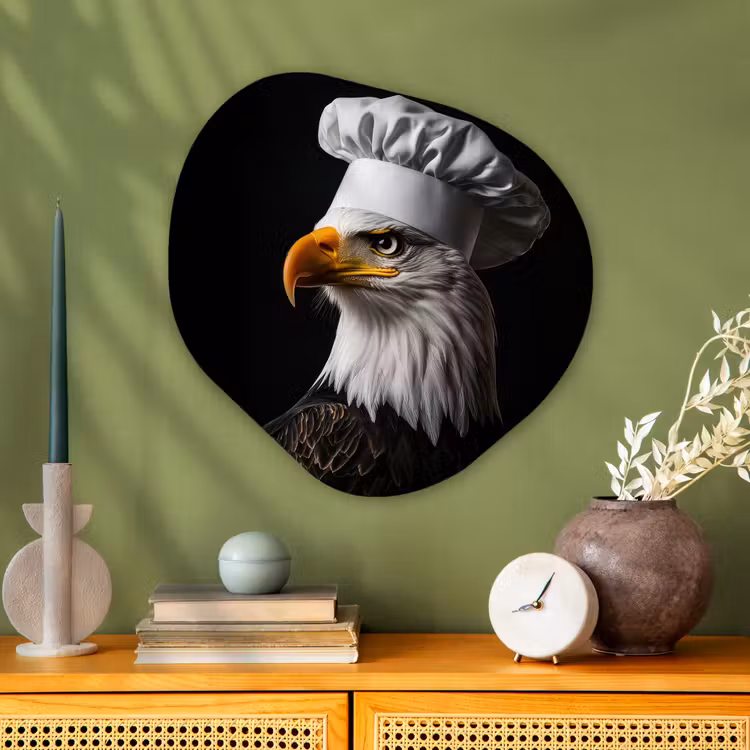 Arend -Amerika - Koksmuts - Vogel - Stoer Wandcirkel Organisch Plexiglas middel -sfeer2