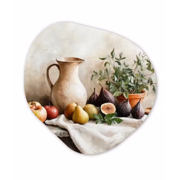 Fruit - Kruiden - Landelijk Wandcirkel Organisch Plexiglas middel -3d