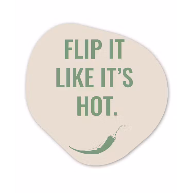 Groen - Quote - Zomer - Chilipeper Wandcirkel Organisch Plexiglas middel -3d