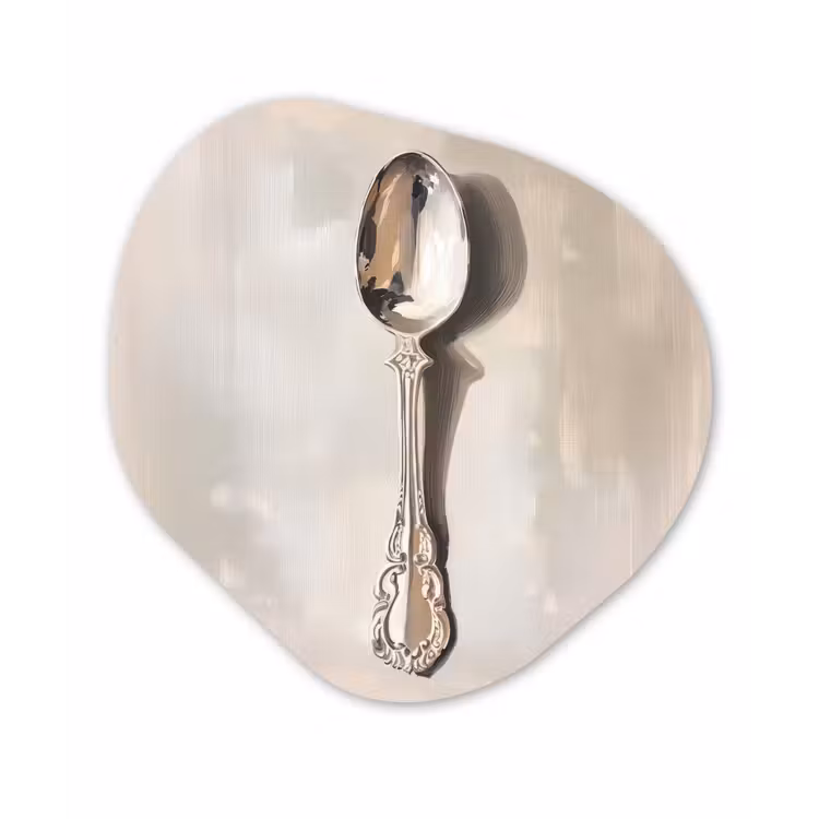 Lepel - Verf - Zilver Wandcirkel Organisch Plexiglas middel -3d