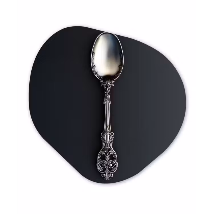 Lepel - Zilver - Metaal Wandcirkel Organisch Plexiglas middel -3d