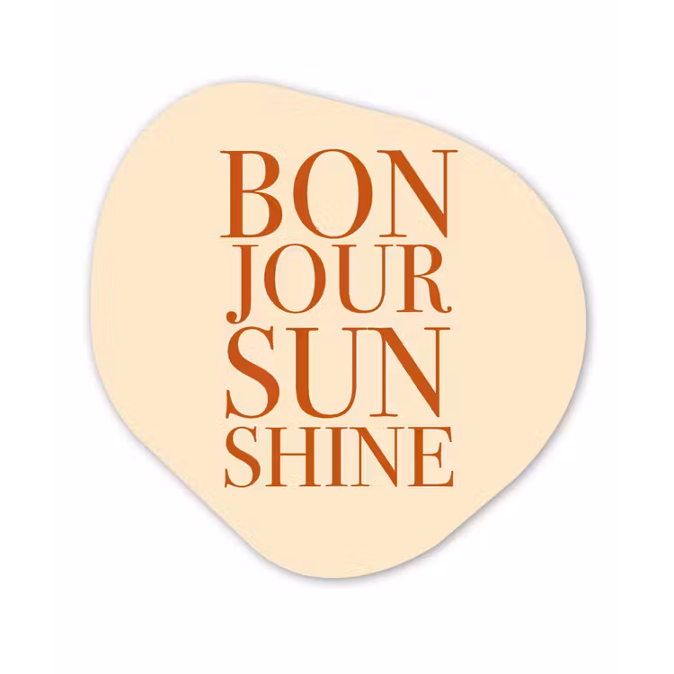 Oranje - Quote - Sun Wandcirkel Organisch Plexiglas middel -3d