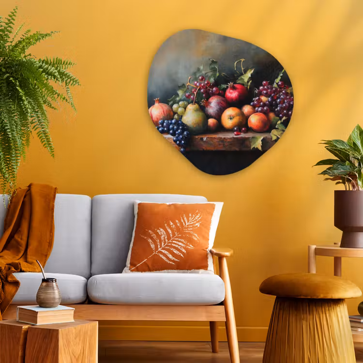 Rustiek - Stilleven - Fruit Wandcirkel Organisch Plexiglas middel -sfeer4