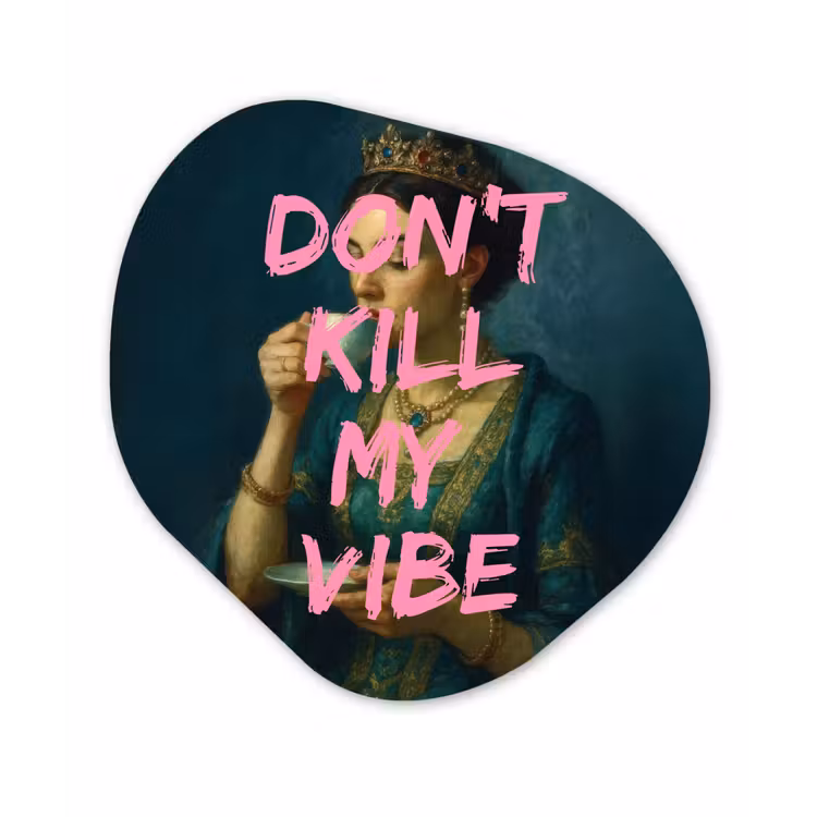 Vrouw - Portret - Kroon Wandcirkel Organisch Plexiglas middel -3d