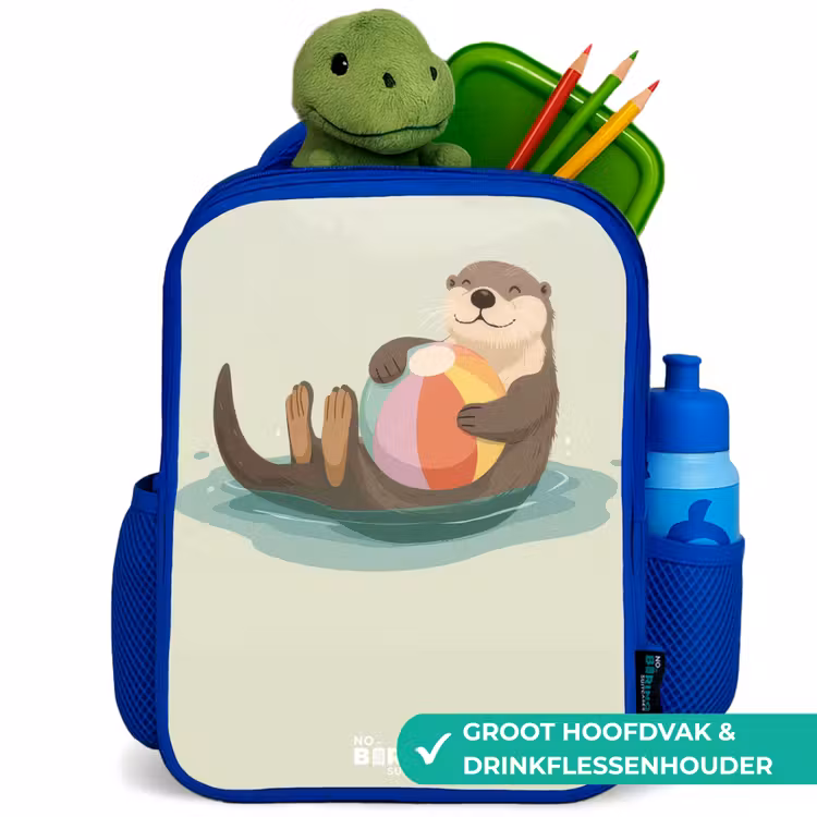 Otter - Strandbal - Water Kinderrugzak - Blauw middel -inhoud_NL
