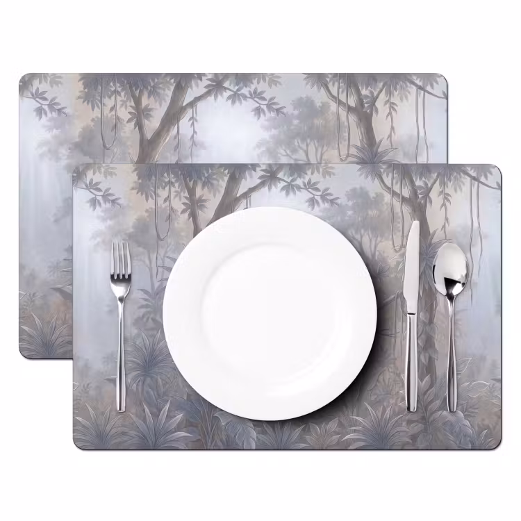 Aap - Boom - Jungle - Natuur - Grijs Placemat vinyl groot -zzsfeer2_Kitchenyeah-website