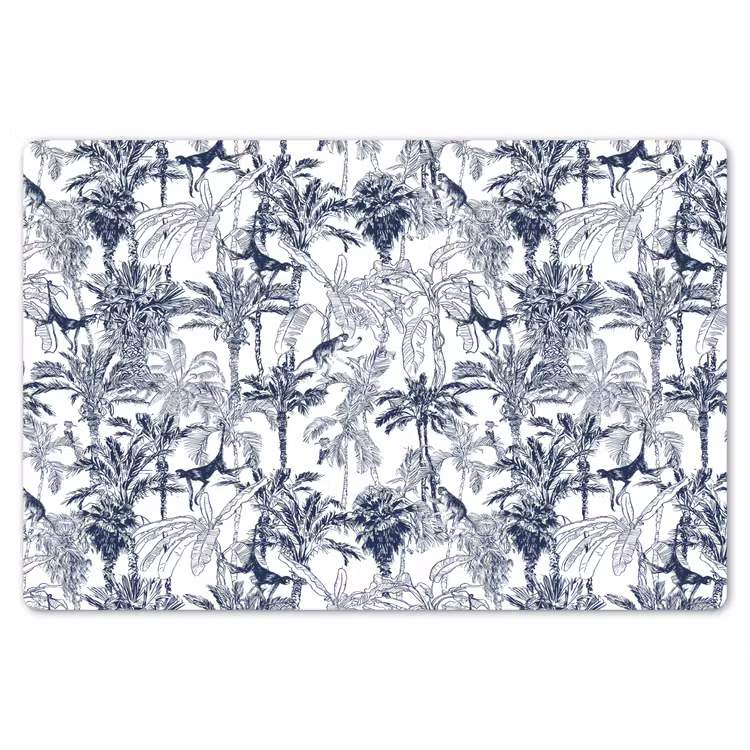 Aap - Jungle - Blauw Placemat vinyl groot 368 -zzsfeer1_Kitchenyeah-website