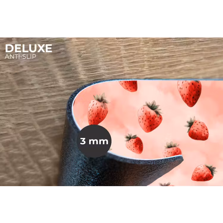 Aardbei - Patroon - Roze Placemat vinyl groot 368 -closeup