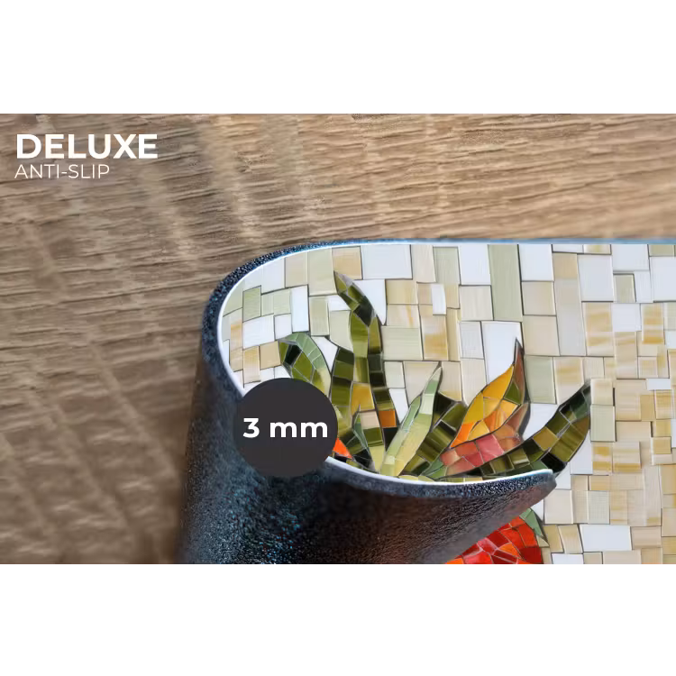 Aardbei - Rood - Mozaïek - Fruit Placemat vinyl groot -closeup
