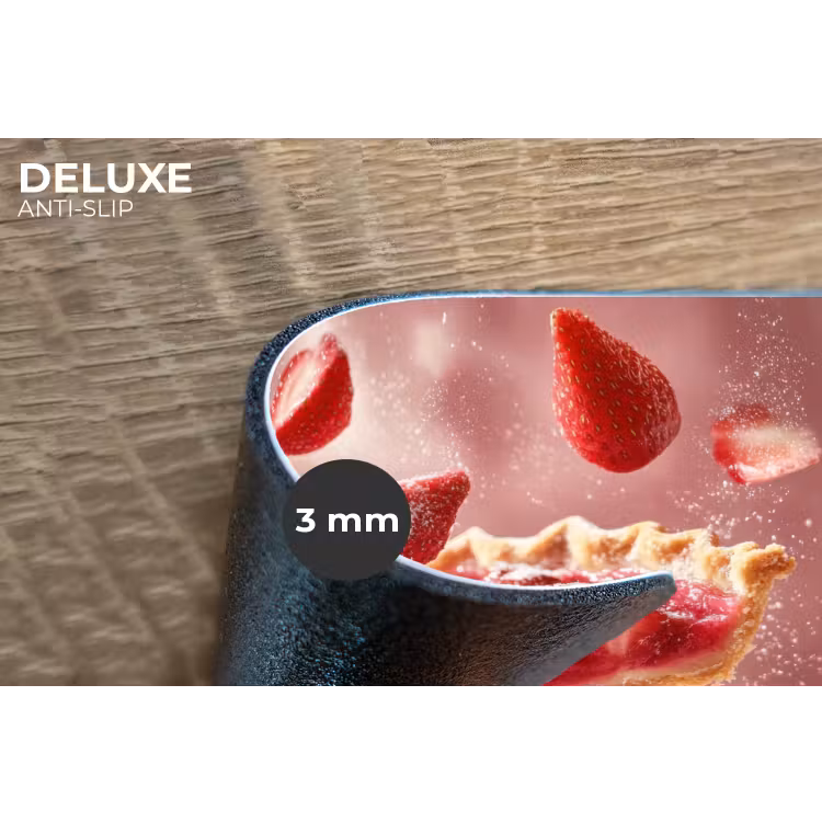 Aardbei - Taart- Eten - Roze Placemat vinyl groot -closeup