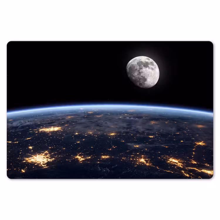 Placemat - 6 stuks - Aarde - Nacht - Ruimte - Aarde - Nacht - Ruimte Placemat vinyl groot