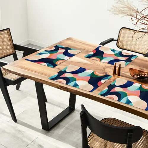 Abstract - Blauw - Roze Placemat vinyl groot -zzsfeer4_Kitchenyeah-website