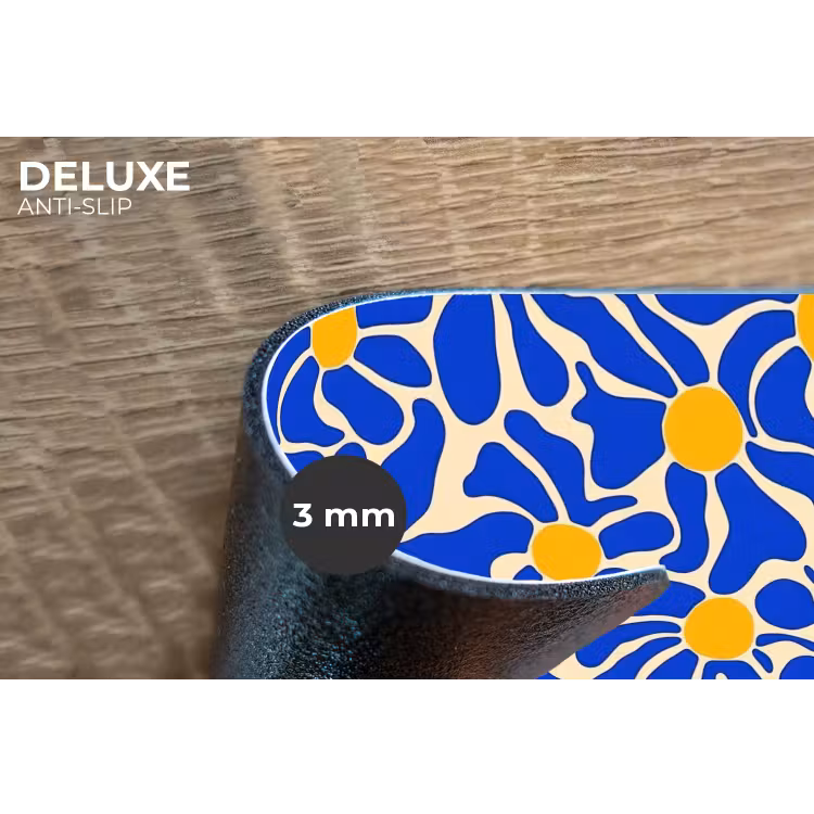 Abstract - Bloem - Blauw Placemat vinyl groot 368 -closeup